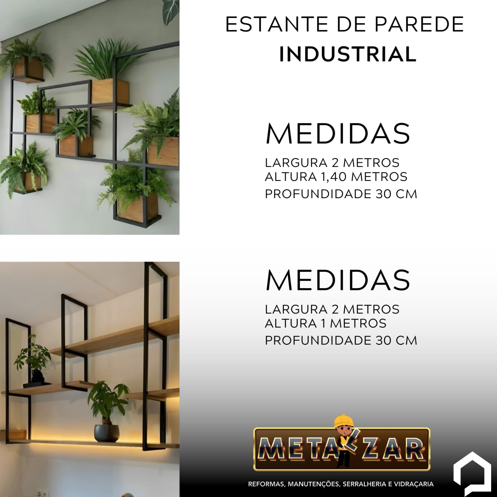 Estante de Parede Industrial 